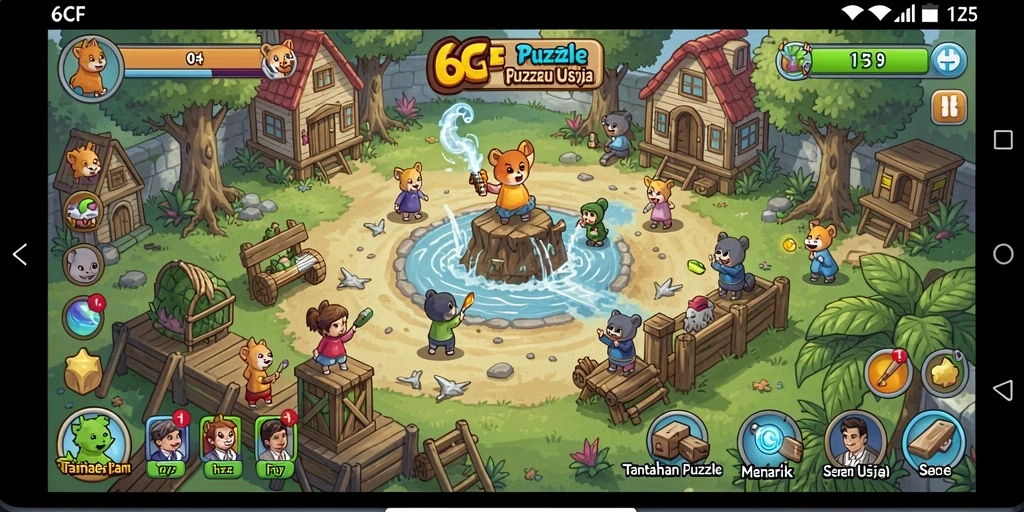 Screenshot gameplay menyajikan tantangan Puzzle yang menarik.