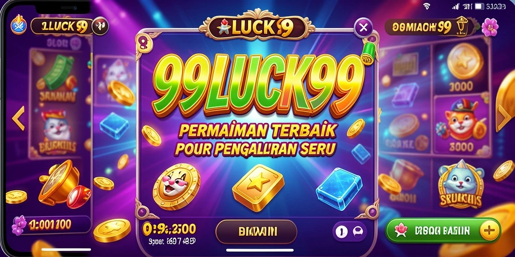 Screenshot 99LUCK99 menampilkan momen mendebarkan dalam permainan slot.