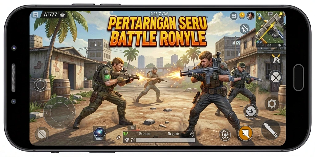 Gameplay Battle Royale yang seru dan menegangkan di AT777.