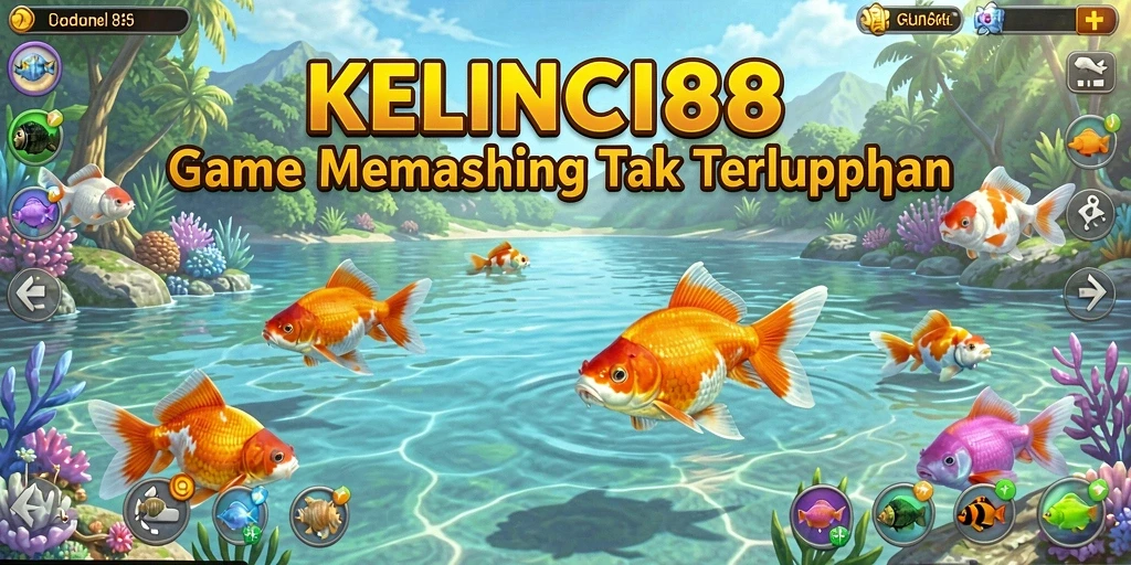 Tampilan gameplay KELINCI88 yang menampilkan aksi memancing yang seru.