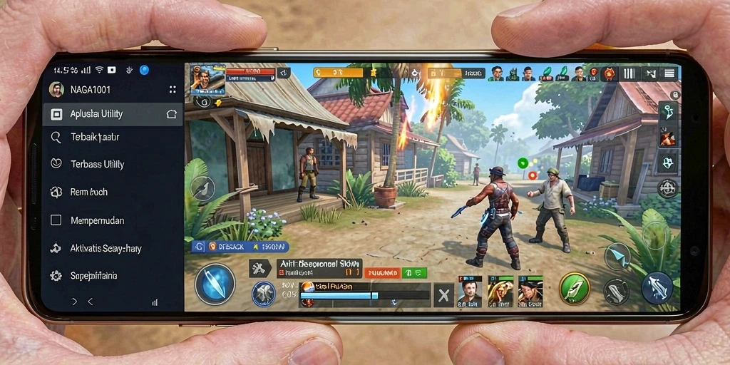 Tampilan utama NAGA1001 dengan fitur utility lengkap.