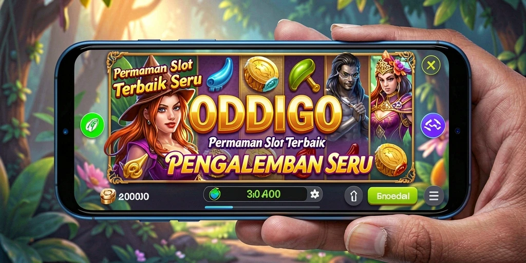 Tampilan utama gameplay ODDIGO yang menampilkan warna-warna cerah dan efek suara menarik.