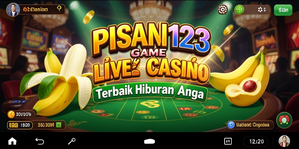 Tampilan gameplay PISANG123 dengan dealer live yang interaktif.